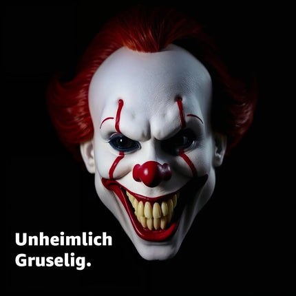 Horror Clown Maske als Kostüm Accessoire für Damen & Herren, Kinder & Erwachsene an Halloween & Fasching & Karneval