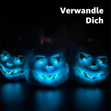 Horror Hase LED Grusel Maske - wie aus Purge steuerbar, Gesicht leuchtend, für Halloween, Fasching & Karneval als Kostüm für Herren & Damen (Horror Hase)