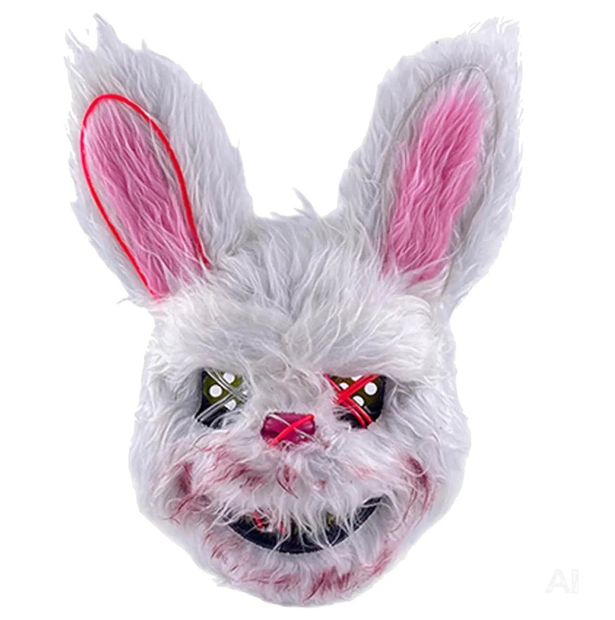 Horror Hase Maske als Kostüm Accessoire für Damen & Herren, Kinder & Erwachsene an Halloween