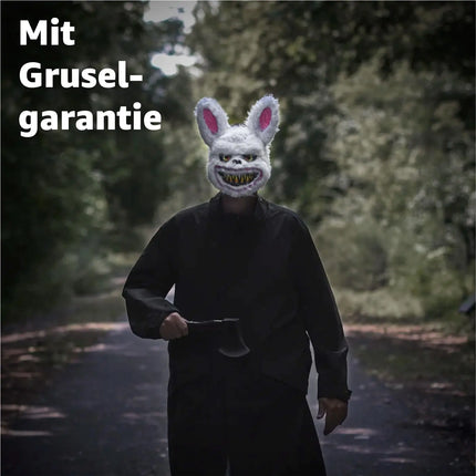 Horror Hase Maske als Kostüm Accessoire für Damen & Herren, Kinder & Erwachsene an Halloween & Fasching & Karneval (Horror Hase)