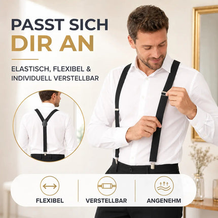 Hosenträger für Herren – elastisch & flexibel – 1920 Accessoires wie Gatsby, Charleston – Detailansicht 6