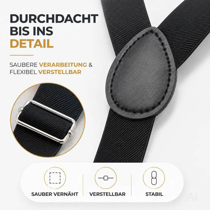 Hosenträger für Herren – elastisch & flexibel – 1920 Accessoires wie Gatsby, Charleston – Detailansicht 9
