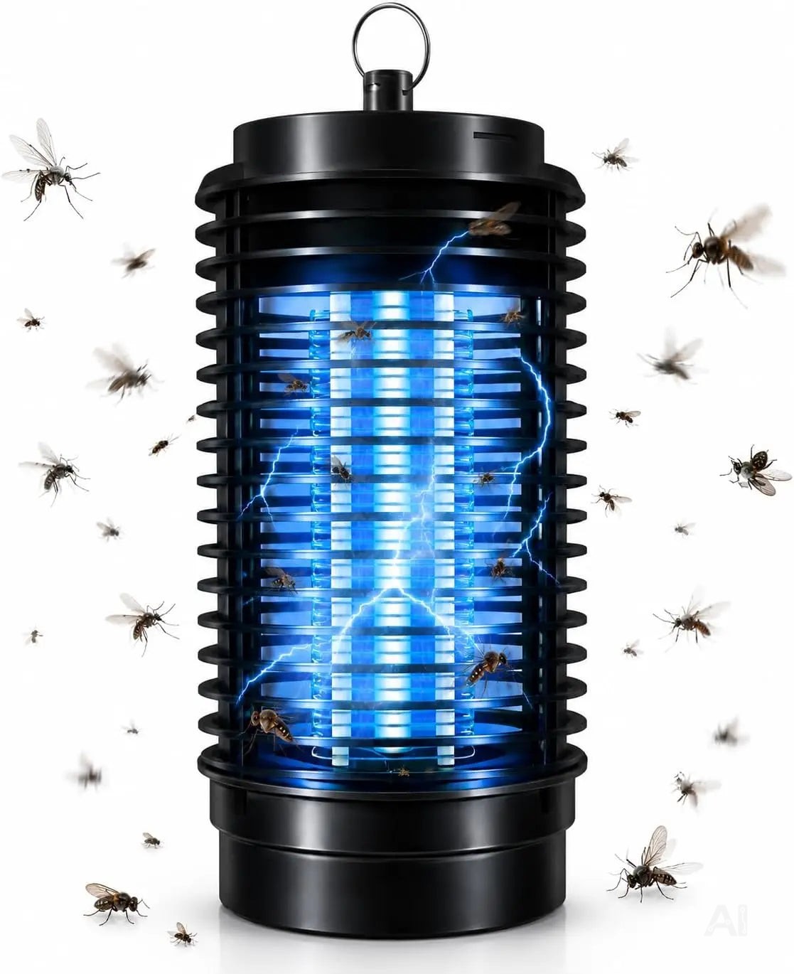 Insektenvernichter elektrisch – Mückenlampe mit UV-Licht – Mückenfalle & Fliegenfalle für effektive Mückenabwehr gegen Insekten (Rund)