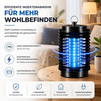 Insektenvernichter elektrisch – Mückenlampe mit UV-Licht – Mückenfalle & Fliegenfalle – Detailansicht 2