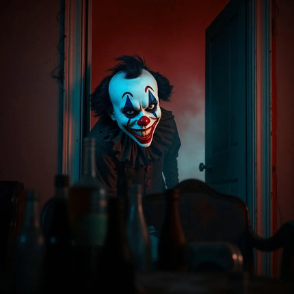 Joker Maske als Kostüm Accessoire für Damen & Herren, Kinder & Erwachsene an Halloween & Fasching & Karneval