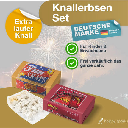 1000x Knallerbsen - Fun Snaps Jugendfeuerwerk Silvester Feuerwerk Kat. F1 Display - TK Gruppe® Offizieller Onlineshop