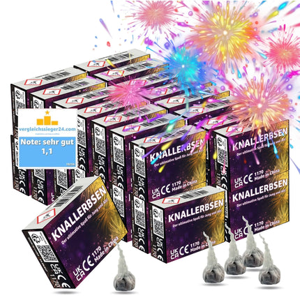 Knallerbsen - Fun Snaps Jugendfeuerwerk Silvester Feuerwerk Kat. F1 Display