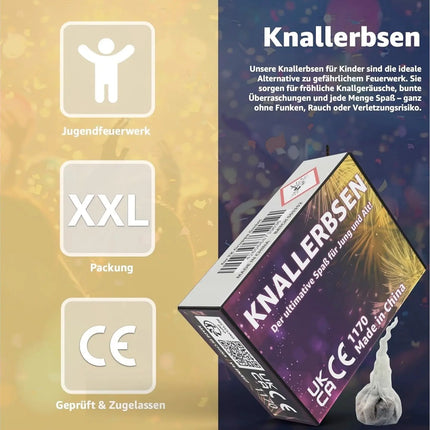 Knallerbsen - Fun Snaps Jugendfeuerwerk Silvester Feuerwerk Kat. F1 Display