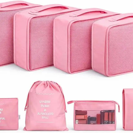 Koffer Organizer 8er Set – Kofferorganizer mit Kosmetiktasche, Packtaschen & Packwürfel
