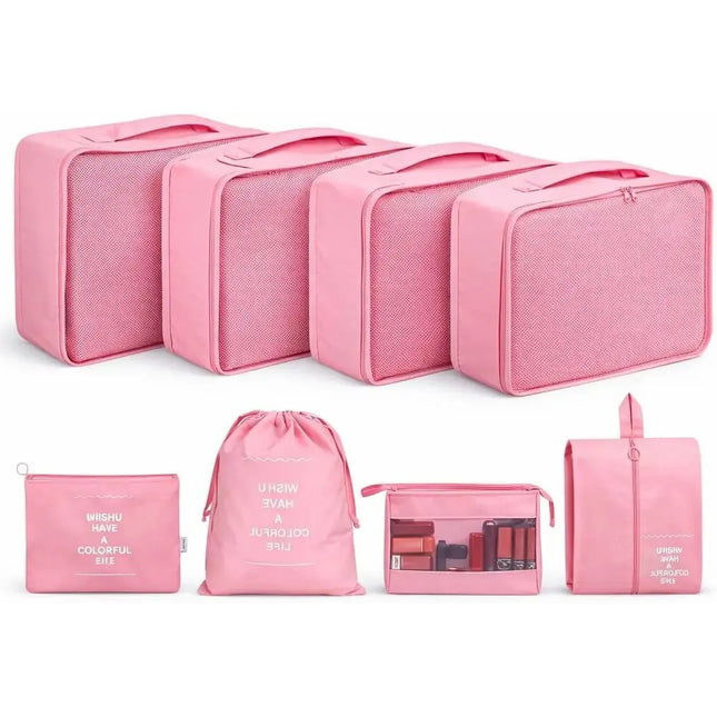 Koffer Organizer 8er Set – Kofferorganizer mit Kosmetiktasche, Packtaschen & Packwürfel