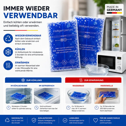 Kompresse Set Blau - Kühlpack Kühlkompresse Warmkompresse Kühlpad Blau- Kaltkompresse - Kompresse Gelkissen