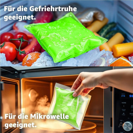 Kompresse Set Grün - Kühlpacks Kühlkompressen Warmkompressen Kühlpads Grün – Detailansicht 5