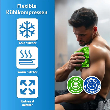 Kompresse Set Grün - Kühlpacks Kühlkompressen Warmkompressen Kühlpads Grün - Kaltkompresse - Kompresse Gelkissen - - TK Gruppe® Offizieller Onlineshop
