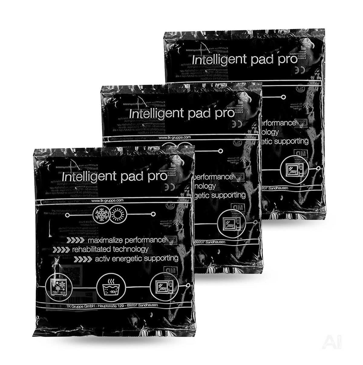 Kompresse Set Schwarz - Kühlpad Kühlkompresse Warmkompresse Kühlpad Schwarz - Kaltkompresse - Kompresse Gelkissen