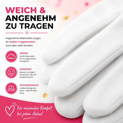 Kostüm Set mit Handschuhen und Mausohren – 2er Set Minnie Maus Ohren für Damen an Fasching & Karneval
