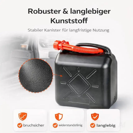 Kraftstoffkanister für Benzin & Diesel mit UN-Zulassung EU – stabiler Kanister für Auto – Detailansicht 5