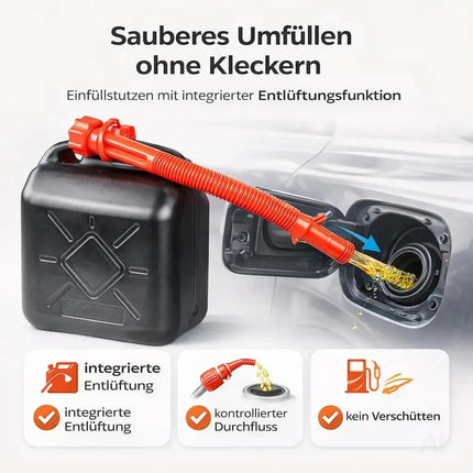 Kraftstoffkanister für Benzin & Diesel mit UN-Zulassung EU – stabiler Kanister für Auto – Detailansicht 6