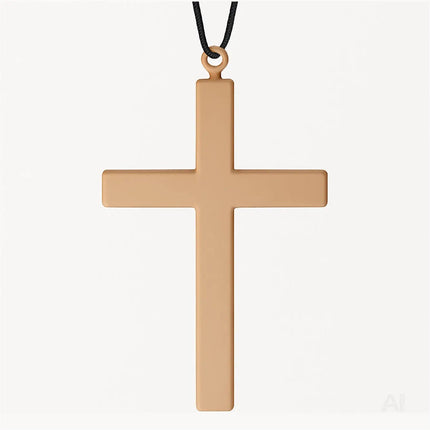 XXL Kreuz Kette Halskette Kreuzanhänger – Accessoires zum Kostüm für Fasching und Karneval