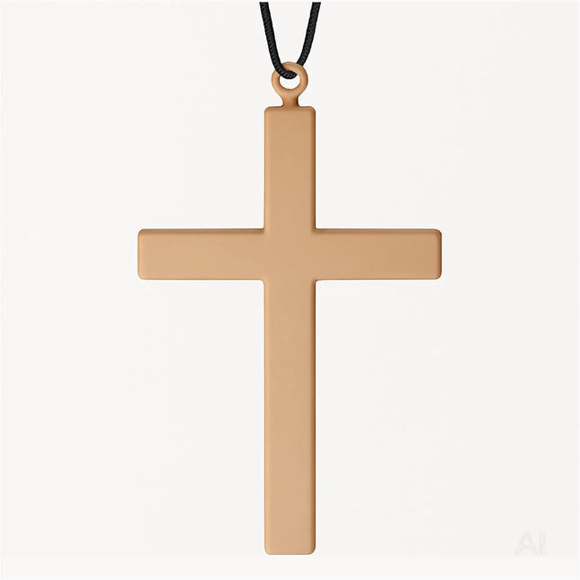 XXL Kreuz Kette Halskette Kreuzanhänger – Accessoires zum Kostüm für Fasching und Karneval