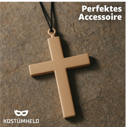 Kreuz Anhänger Kruzifix – Christliches Accessoire für Fasching, Karneval & Mottopartys