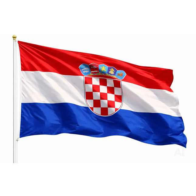 Kroatien Flagge 90x150 cm – WM 2026 Fahne Fanartikel aus strapazierfähigem Polyester