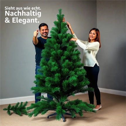 Künstlicher Weihnachtsbaum Tannenbaum grün künstlich 180 cm täuschend naturgetreuer Tannenbaum (PREMIUM)