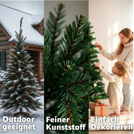 Künstlicher Weihnachtsbaum Tannenbaum grün künstlich 180 cm täuschend naturgetreuer Tannenbaum (PREMIUM)