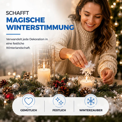 Kunstschnee Dekoschnee täuschend echt & weich - ca. 1000 ml fluffiger Schnee - glitzernder Streuschnee