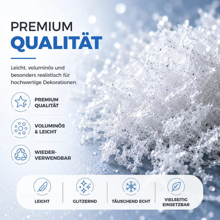 Kunstschnee Dekoschnee täuschend echt & weich - ca. 1000 ml fluffiger Schnee - glitzernder – Detailansicht 8