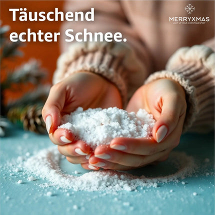 Kunstschnee - täuschend echt - flauschig & glitzernd Schnee für Dekoration an Weihnachten - Dekoschnee - TK Gruppe® Offizieller Onlineshop
