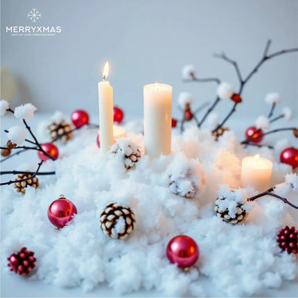 Kunstschnee - täuschend echt - flauschig & glitzernd Schnee für Dekoration an Weihnachten - Dekoschnee - TK Gruppe® Offizieller Onlineshop