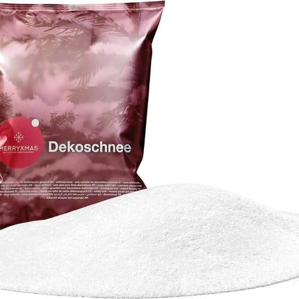 Kunstschnee für Weihnachten - täuschend echt - flauschig & glitzernd Schnee für Dekoration an