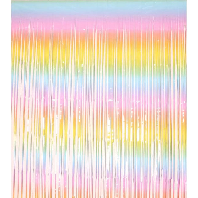 Lametta Vorhang bunt - 200 x 100 cm - Glitzervorhang für Türrahmen als Dekoration, Party, Hochzeit, Deko Geburtstag für Kinder & Erwachsene (Bunt)