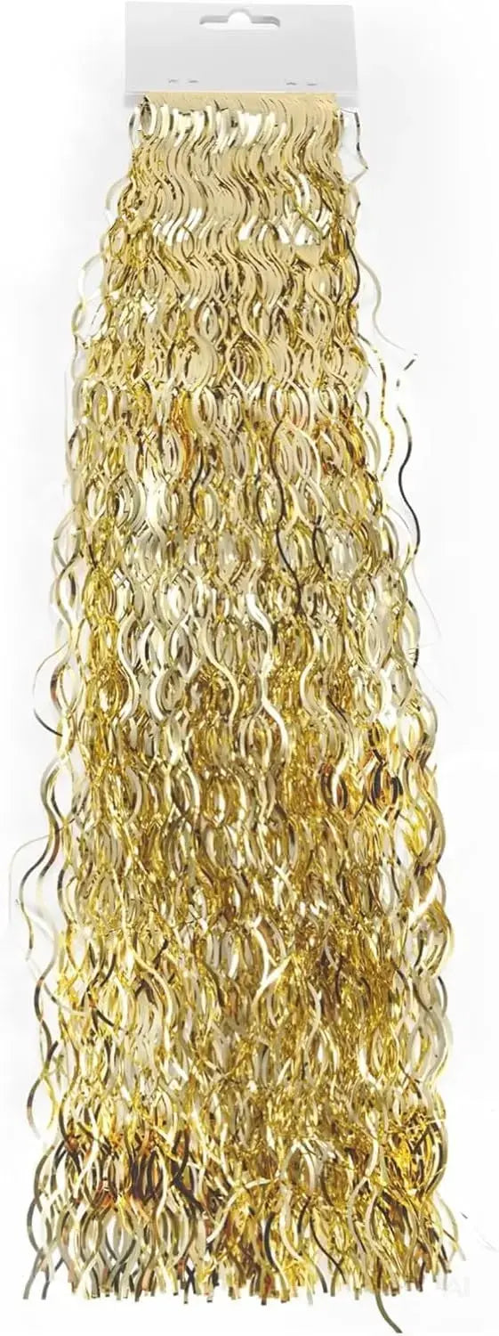 Lametta Weihnachten als Deko & Dekoration zu Advent an Weihnachten - Weihnachtsbaum & Tannenbaum (Gold)