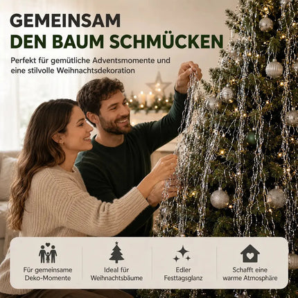 Lametta Weihnachten als Deko & Dekoration zu Advent an Weihnachten - Weihnachtsbaum & Tannenbaum – Detailansicht 6
