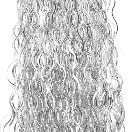Lametta für Advent & Weihnachten als Deko & Dekoration für Weihnachtsbaum & Tannenbaum (Silber)