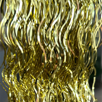 Lametta für Advent & Weihnachten als Deko & Dekoration Weihnachtsbaum & Tannenbaum (Gold)