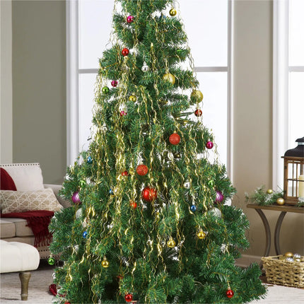 Lametta für Advent & Weihnachten als Deko & Dekoration Weihnachtsbaum & Tannenbaum (Gold)