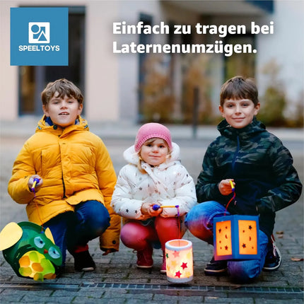 Laternenstab Stern für Laterne für AA Batterien - Elektrische Laterne für - Kinder & Erwachsene - Halloween & St. Martin