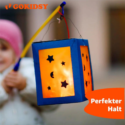 Stern Elektrisch Laternenstab rot / Laterne / Laternenstab St. Martin / Laternenumzug Martinsumzug für Zuglaterne