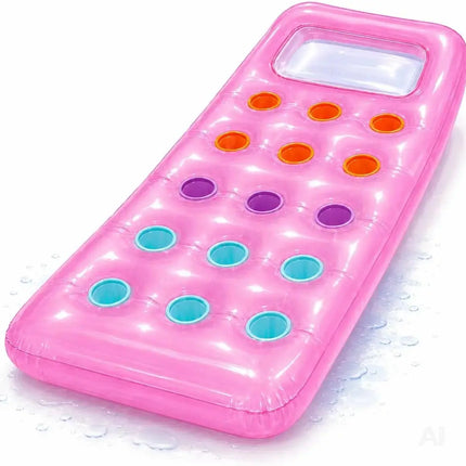 Luftmatratze Pool aufblasbar – Schwimmkissen für Pool, Strand & See – Wasserspielzeug für Erwachsene & Kinder (Luftmatratze pink)