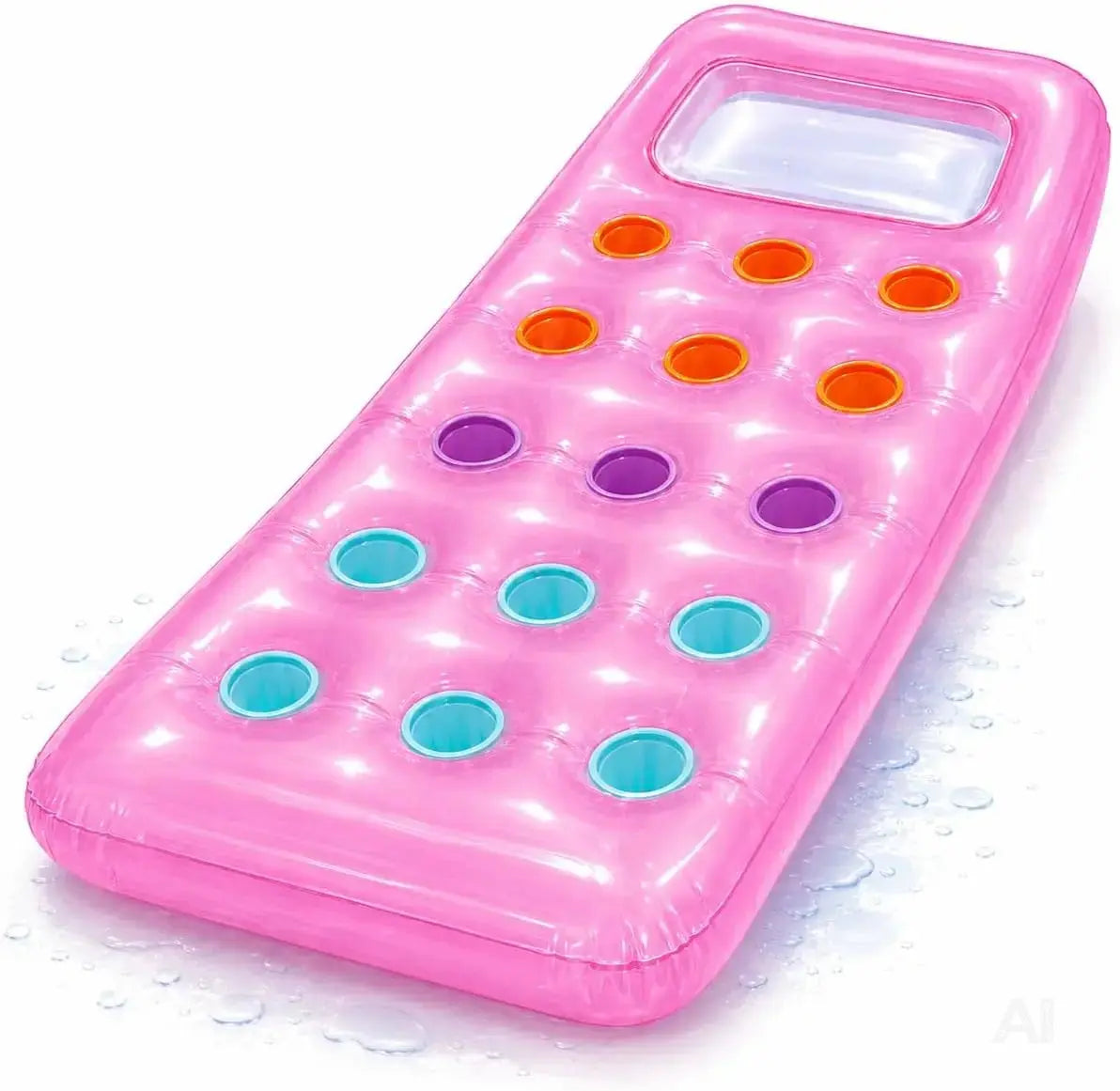 Luftmatratze Pool aufblasbar – Schwimmkissen für Pool, Strand & See – Wasserspielzeug für Erwachsene & Kinder (Luftmatratze pink)