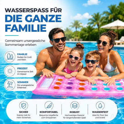 Luftmatratze Pool aufblasbar – Schwimmkissen für Pool, Strand & See – Wasserspielzeug für Erwachsene & Kinder (Luftmatratze pink)