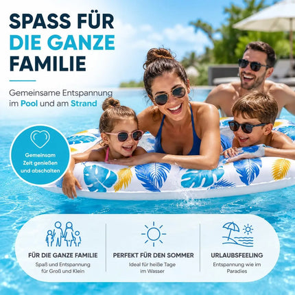 Luftmatratze Pool aufblasbar – Wasserhängematte & Schwimmkissen für Pool, Strand & See – Wasserspielzeug für Erwachsene & Kinder (Schwimmende Hängematte)