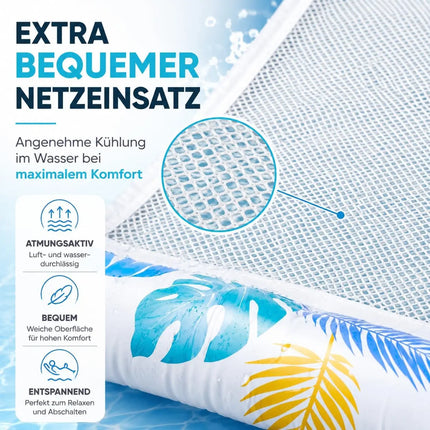 Luftmatratze Pool aufblasbar – Wasserhängematte & Schwimmkissen für Pool, Strand & See – Wasserspielzeug für Erwachsene & Kinder (Schwimmende Hängematte)