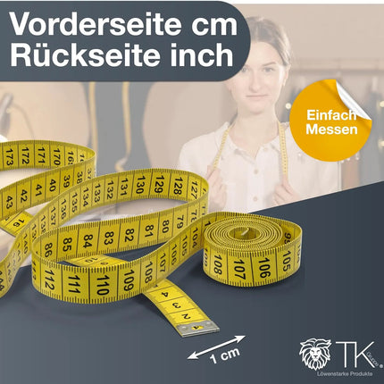 Maßband 20x Massband 2 in 1 - Maßband cm + INCH Schneidermaßband 150 cm