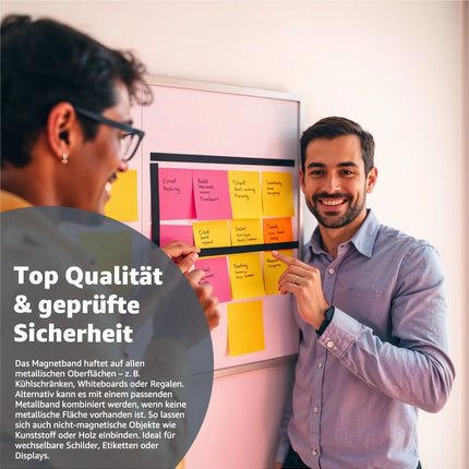 Magnetstreifen 3m Magnetband 300 cm stark - Klebestreifen Magnet Magnetband Magnetleiste Metallband selbstklebend