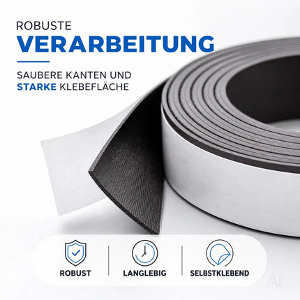 Magnetstreifen 3m Magnetband 300 cm stark - Klebestreifen Magnet Magnetband Magnetleiste – Detailansicht 5