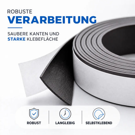 Magnetstreifen 3m Magnetband 300 cm stark - Klebestreifen Magnet Magnetband Magnetleiste Metallband selbstklebend