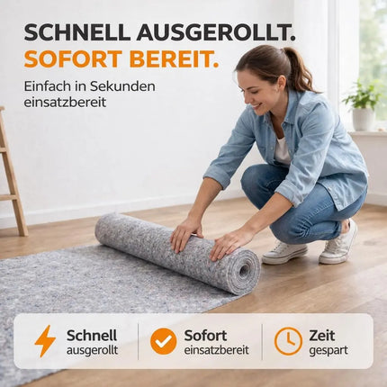 Malervlies Abdeckvlies 50 x 1m – 180g/m² Schutzvlies mit Anti-Rutsch Beschichtung – Bodenschutz & Möbelschutz für Umzug, Renovierung und Baustelle
